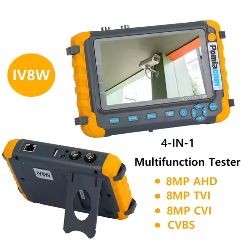 IV8W 5.0 Inch Monitor CVBS 8MP AHD/CVI/TVI 4-In-1 Camera Tester Portable Support PTZ Controller Audi