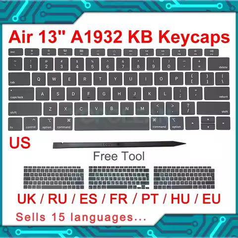 New A1932 Key Keycaps Keys Cap butterfly Keyboards Repair For Macbook Air Retina 13inch 2018 2019 Ye