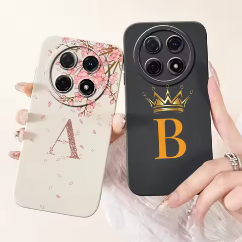 For Huawei Nova 12i Case CTR-AL20 Fashion Flower Crown Letters Soft Silicone Matte Cover For Huawei