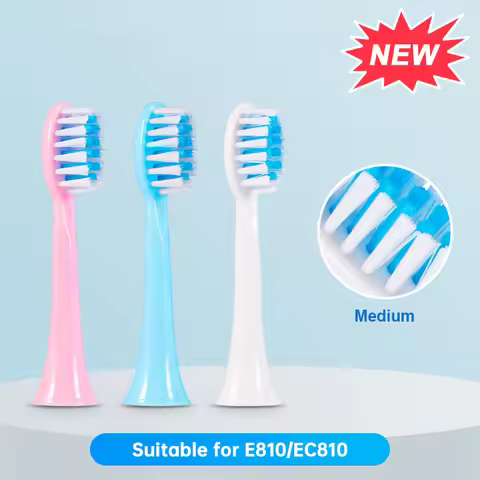 New Arrival Replacement Brush Heads For E810 EC810 Sonic Electric Toothbrush Soft Bristle Nozzles wi