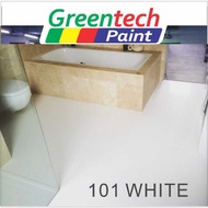 101 WHITE FULL SET Epoxy Floor Coating TOILET (FREE Tool+1L PRIMER WATERPROOF+1L PAINT+0.5KG ANTI-SLIP) GREENTECH