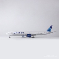 Lighted Model United Airlines Wheeled Aviation Simulation Passenger Airplane Boeing Civil Aviation77