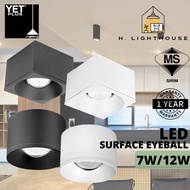 YETPLUS S1001 S1002 Ceiling Surface Downlight/ Mounted Ceiling Downlight/ 7W 12W 3 Colour LED Surfac