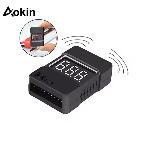 BX100 1-8S Lipo Battery Voltage Tester Low Voltage Buzzer Alarm/ Battery Voltage Checker with Dual S