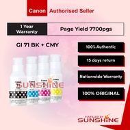 Canon GI-71 Genuine Ink Bottle - Black/Cyan/Magenta/Yellow for G1020/G2020/G3020/G3060/G2730/G3730/G