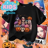 (24 Hours Delivery) Halloween Children's T-Shirt Kpop Demon Hunter x Trick or Treat Pumpkin Short Sl