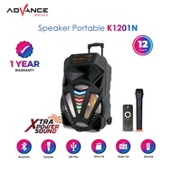 Advance Bluetooth Speaker K1201 Speaker Aktif Speaker 12 inch Dengan Mic Garansi Resmi