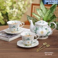 茶花公主 歐式小奢華田園骨瓷描金下午茶具套組英式咖啡杯花茶具