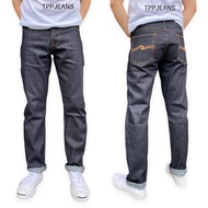 TPPJEANS DN RAW DENIM กางเกงยีนส์ชายทรงกระบอกเล็ก ผ้าดิบริมแดง เฟดสวย งานปักตัดเย็บอย่างดีเดินด้ายส้