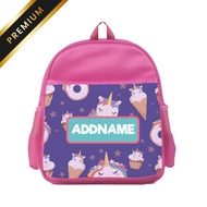 Famsy Unicorn with Donut Pink Premium Kiddies Bag