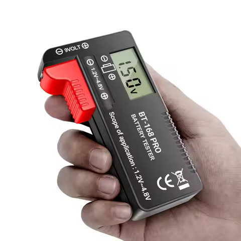18650 14500 Digital Battery Capacity Tester BT-168 PRO 9V 3.7V 1.5V C/D Dry Cell Battery Tester Port