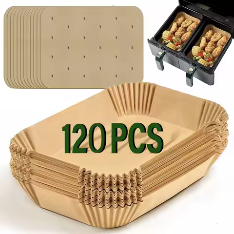 Air Fryer Cooking Baking Paper for Ninja Dual XL foodi AF300 AF400 AF451 Disposable Paper Liner Mold