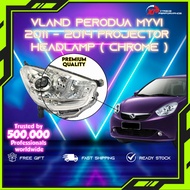 Vland Perodua Myvi Lagi Best 2011 - 2014 Projector Headlamp ( Chrome ) ( 1pc )