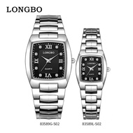 Longbo ของแท้ นาฬิกาผู้ชายกันน้ำได้ สายสเตนเลส นาฬิกาข้อมือผู้หญิง พร้อมกล่อง  รับประกัน 1 ปี