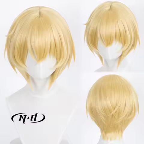 ND Aigis Cosplay Wigs Blonde Hairpiece Game Cosplay Hair Wigs for Women Comic Con Coser Costume Them
