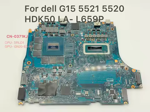 HDK50 LA-L659P For DELL G15 5521 5520 Laptop Motherboard GN20-E6-A1 i7-12700H CN-09908N 09908N Noteb