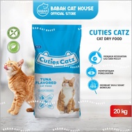 20KG CUTIES CATZ CAT FOOD TUNA ADULT Makanan Kucing Kering Dry Catfood Dewasa Cutiez Cutties Murah Royal Happy Pcg Hair And Skin Penambah Nafsu Makan Ampuh Untuk Bulu Panjang &amp; Lebat Rc Persia Anggora Anti Karang Gigi 20 Kg Kilo 1 Sak Karung