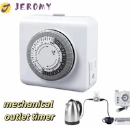 JEROMY Mechanical Timer, 24-Hour Cycle 30-Minute Intervals Plug-in Timer, Mechanical Switch 15A 1250