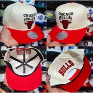 8 STITCHES CHICAGO BULL BHEADS CREAM SERIES SNAPBACK CAP