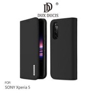 --庫米--DUX DUCIS SONY Xperia 5 WISH 真皮皮套 支架 插卡 鏡頭加高