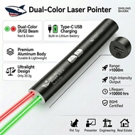 READY STOCK🔥 Smiling Shark Laser Pointer LS313 USB Rechargeable Dual Light Lampu Laser Cat Toy