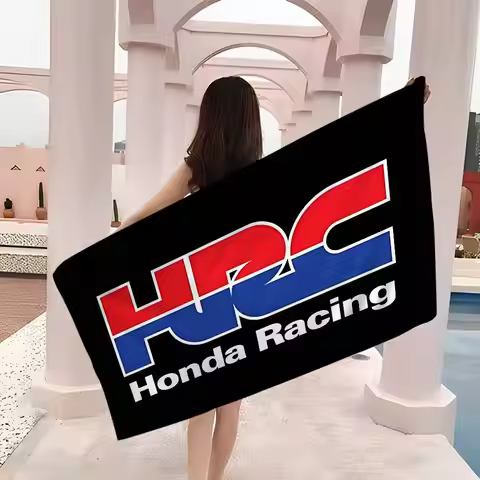 3D HRC HONDA motorcycle logo Microfiber Beach Towel Absorbent Quick dry Soft Yoga Swimming Resort Mo