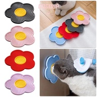 GOGUVO 1Pcs Dog Licking Mat, Silicone With Suction Cup Slow Feeder Mat,  Sunflower Shaped Pet Lick P