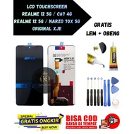 LCD REALME 12 5G / C67 4G / REALME 12 5G / NARZO 70X 5G ORIGINAL XJE FREE GLUE + SCREWDRIVER