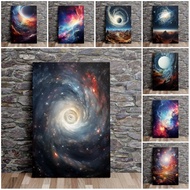 Modern Aesthetic Infinite Cosmos Canvas Art Poster Space Starry Sky Nebula Wall Picture Oil Painting