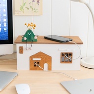 Desktop Wire Storage Box Organizer Wire Box Plug-in Data Cable Organizer TV Socket Blocking Decorati