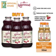 [Buy 3 Free 2] Buy 3 Lakewood Gluten Free Organic Pure Tart Cherry (32oz) FREE 2 Lakewood Organic Ap