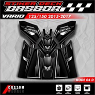 (COD) Striping Vario Pelindung Dashboard Tankpad deckpad Vario 125 Vario 150 Old 2015 - 2017 (body protektor deck pad cover) stiker motor