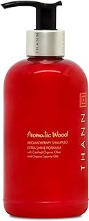 Thann Aromatic Wood Aromatherapy Hair Shampoo for Men and Women - Extra Shine Shampoo with Organic Olive Oil &amp; Sesame Oil, Silicone &amp; Paraben Free, Fresh Citrus Scent, 250 ML (8.5 Fl Oz)