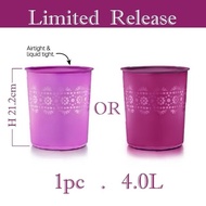 3'3683 Tupperware Mosaic One Touch Canister Large 4L (1pc)/ One Touch 4L Pink & Purple/ One Touch La