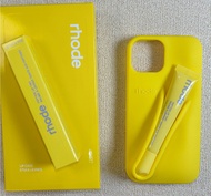 Rhode với son bóng Ốp điện thoại cho Iphone 15 14 13 13 12 11 Pro Max cộng với son môi Silicone tự l