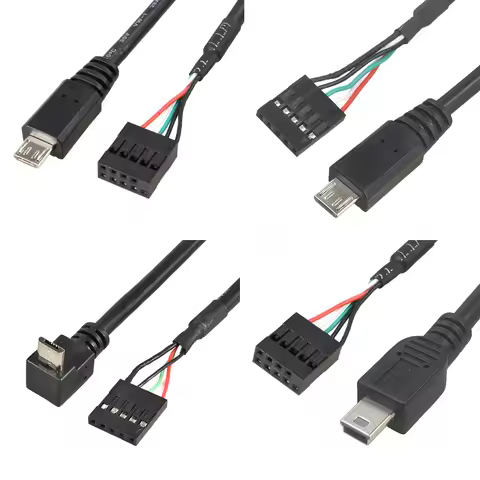 PC Computer motherboard 9P to Micro USB to DuPont 2.54mm 5Pin DuPont USB to Micro USB data Cord Alum