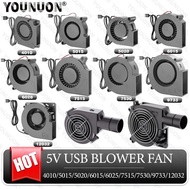 DC 5V USB 5015 7515 7530 Blower Cooling Fan Brushless Motor Case Fan Blower Fan Humidifier Fan Induc