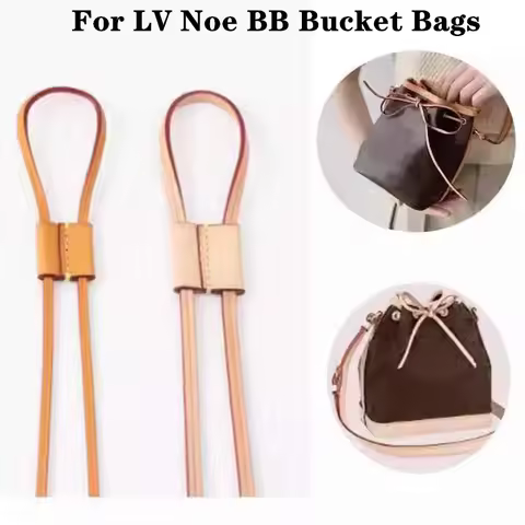 For LV Noe BB Nano Mini Petit Bucket Bags Leather Bag Straps Drawstring Slide Lock Buckle Tension Co