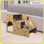 [Perfeclan4] Pet Stairs Dog Ramp 3 Steps Ladder Portable 20x12.6x14inch Multipurpose Durable Accesso