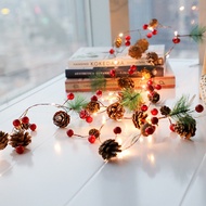 christmas light led light skewer pine needle pine cone copper wire light ins christmas light decoration christmas bell decoration lantern