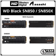 Western Digital WD Black SN850 / SN850X M.2 2280 PCIE Gen4 X4 NVMe SSD - with Heatsink without Heats