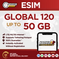 eSIM Roaming Global 120 COUNTRIES 3/5/10/20 GB Data | 30-90 Days | eSIM Roaming | eSIM Travel
