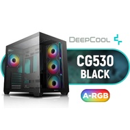 DEEPCOOL CG530 4F (Black / White MATX Gaming PC Case with 4 ARGB FANS | CG580  (Black / White) - NO 