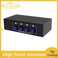 [TopFashion]  AUX Audio Switcher 4 in 1 Out Stereo Audio  4X1 3.5mm Aux L/R  Audio Switch Box Analog