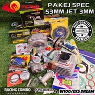 Package Ex5 Dream Head Block 53mm Crankshaft jet 3mm with carb w125 22mm and Body coil Racing set "T
