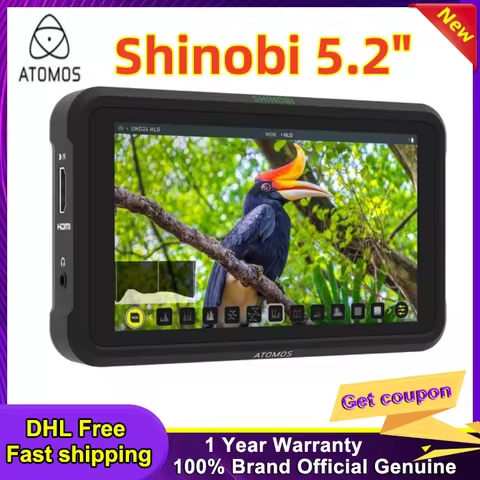 For Atomos Shinobi 5.2" 4K HDMI Monitor HDMI Cable Compatible HD video input Atom HDR ·Display 5.2" 