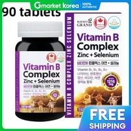 Vitamin B Complex Pantothenic Acid B5 B3 B12 B6 B1 B2 8 Types of B Group Zinc Selenium