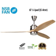 NSB OVIO 60" RF Remote Control Ceiling Fan (ST/OAK)