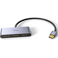 3 Port DisplayPort 1.4 Splitter - DisplayPort MST Hub Monitor Splitter, Supports Single 8K, Dual 4K 