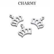 2D Crown Charm, T7700, Stainless Steel - Charmy